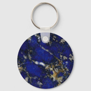 Stone texture: Lapis lazuli Key Ring