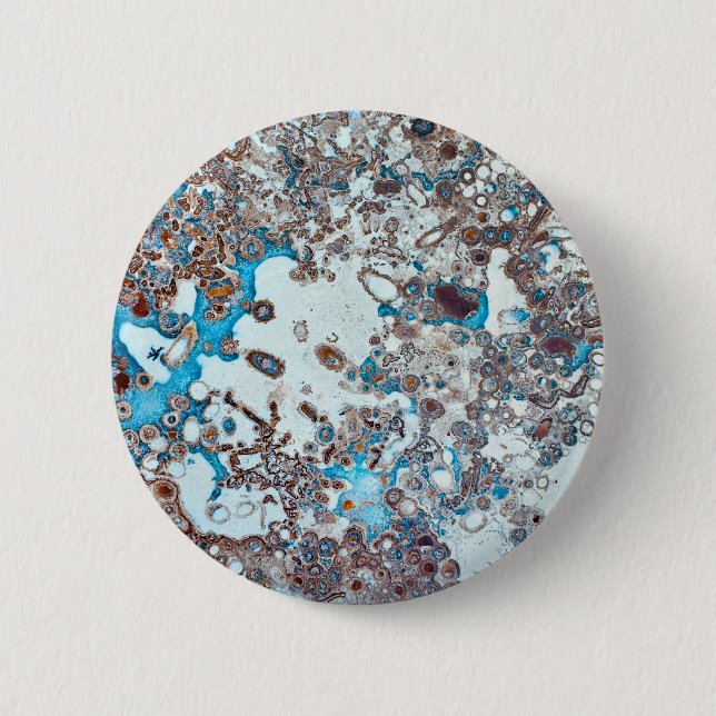 stone texture rock organic pattern marble geology  6 cm round badge (Front)