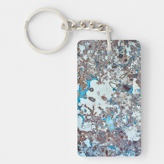 stone texture rock organic pattern marble geology  key ring (Front)