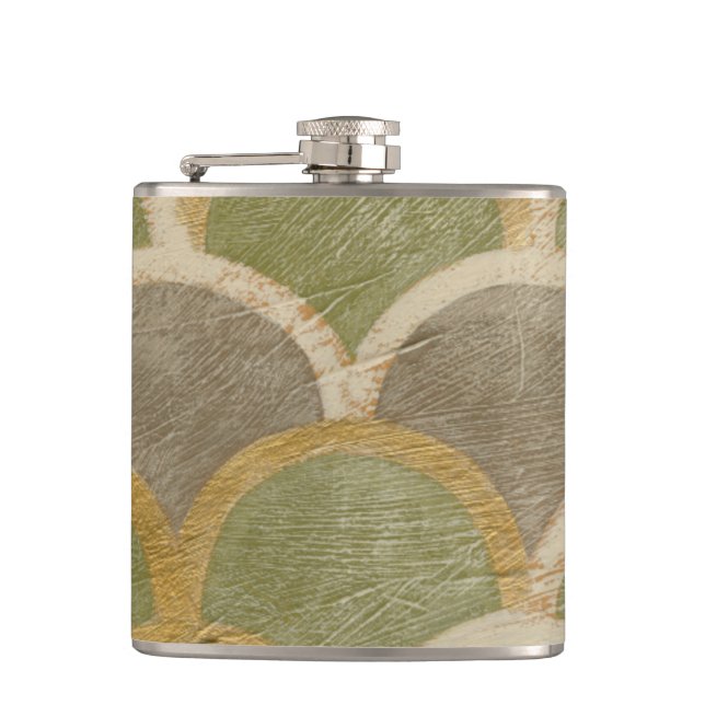 Stone Tile Design by Chariklia Zarris Hip Flask (Front)
