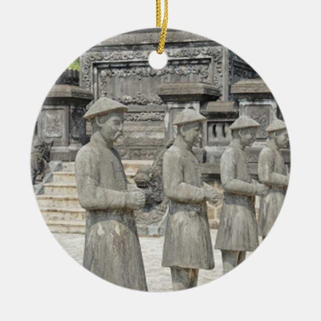 Stone Tomb Statues Ceramic Tree Decoration (Front)