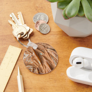 Stone Two Tone Design Key Ring