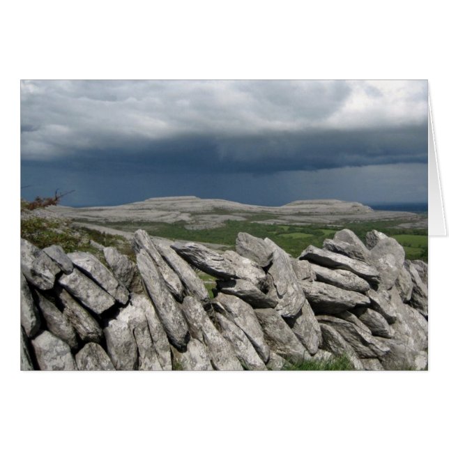 Stone wall at the Burren, Co. Clare, Ireland (Front Horizontal)