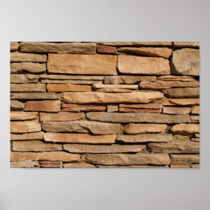 Stone Wall Background Canvas or Poster