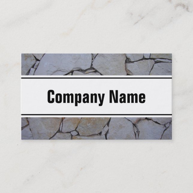 Stone wall business card template (Front)