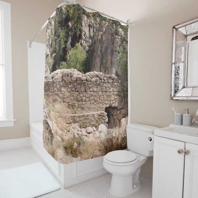 Stone Wall in a Desert Canyon Shower Curtain (In Situ)