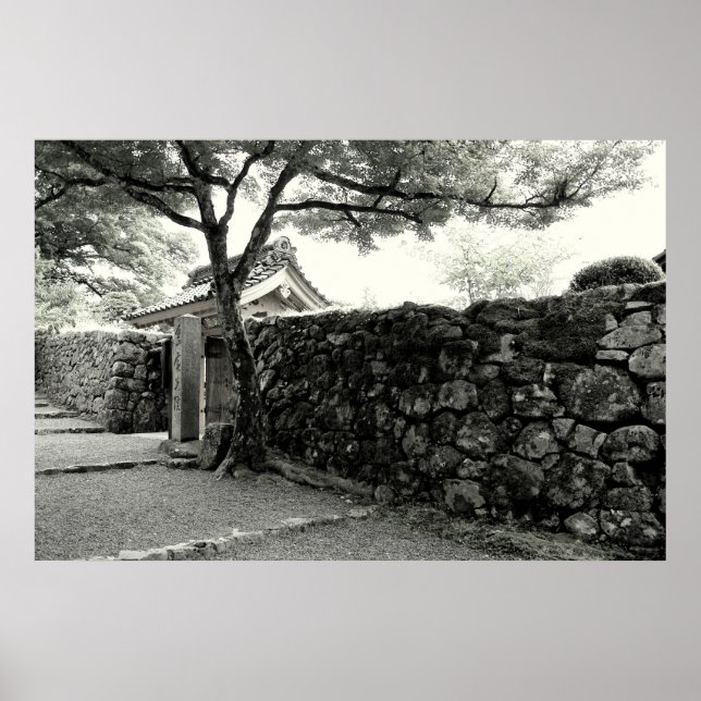 Stone Wall & Japanese Gate Poster (Front)