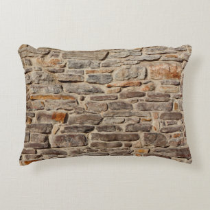 Stone wall rustic texture  background decorative cushion