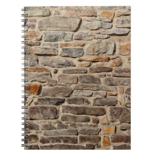 Stone wall rustic texture  background notebook