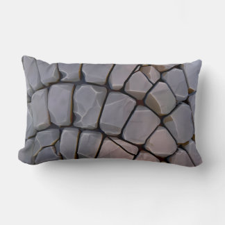 Stone Wall Texture Pattern Lumbar Cushion