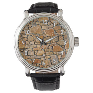 Stone Wall w/White Bordered Numbers Watch