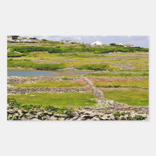 Stone Walls of Ireland Rectangular Sticker
