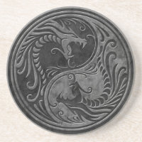Stone Yin Yang Dragons