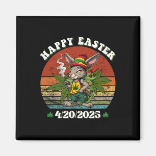 Stoned Easter Bunny With Joint Easter Day 4  Magnet