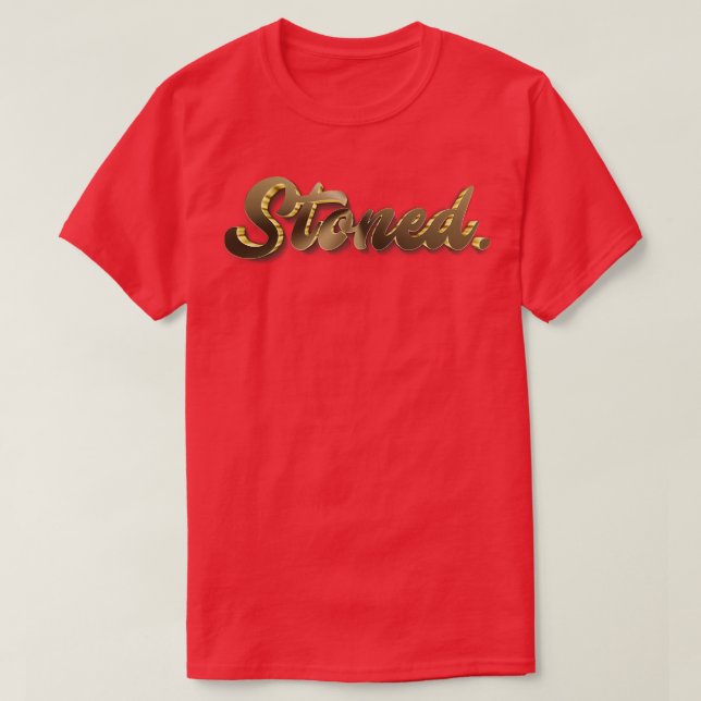 Stoned Typographic Streetwear Design T-Shirt (Design Front)
