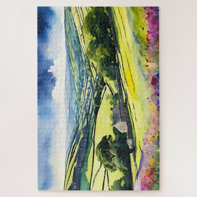 “Stonedale” Wide Landscape Yorkshire Dales Scene Jigsaw Puzzle (Vertical)