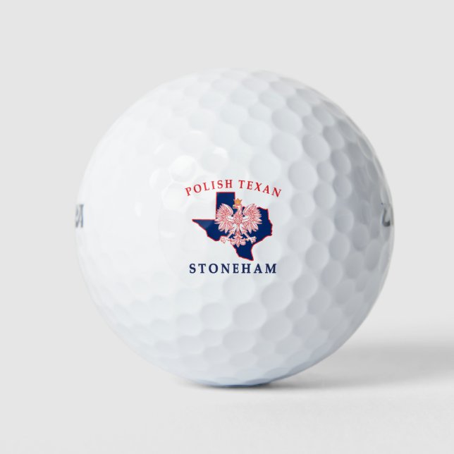 Stoneham Polish Texan Golf Balls (Front)