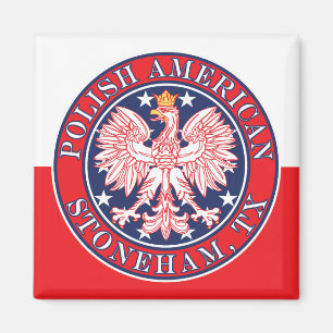 Stoneham Texas Polish American Eagle Magnet
