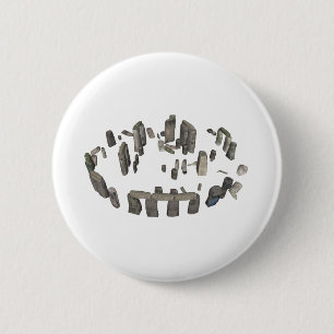 Stonehenge: 3D Model: 6 Cm Round Badge