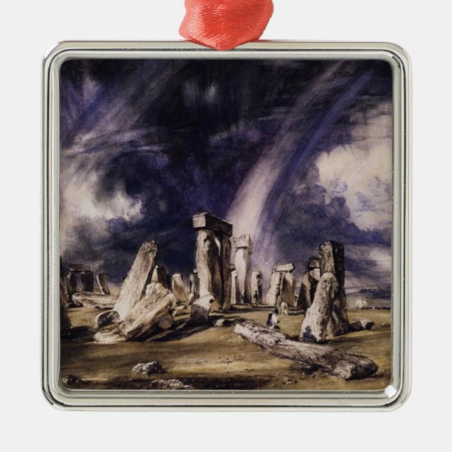 Stonehenge (Ancient Neolithic Monument) Metal Tree Decoration (Front)
