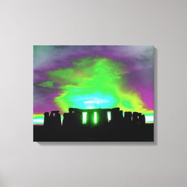 Stonehenge Aurora Wrapped Canvas (Front)