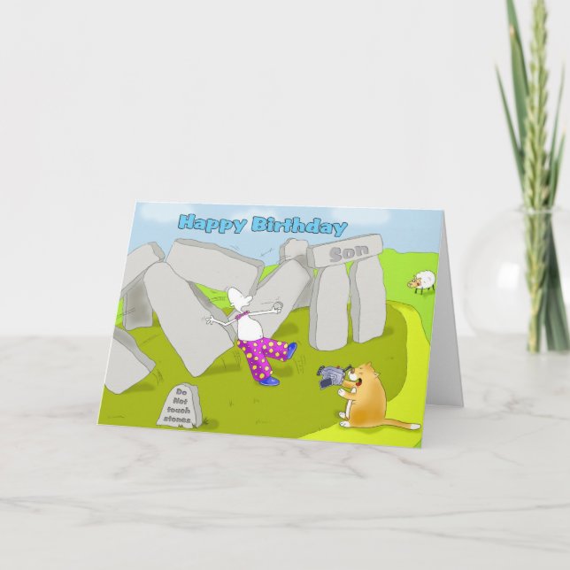 stonehenge birthday son card (Front)