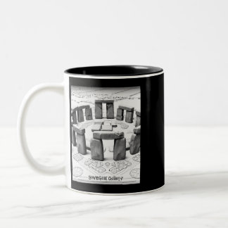 Stonehenge Blueprint Ancient Megalithic Sites Two-Tone Coffee Mug