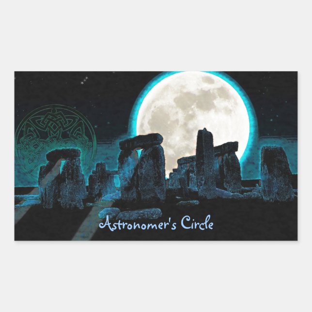 Stonehenge Celtic Standing Stones in Britain Rectangular Sticker (Front)