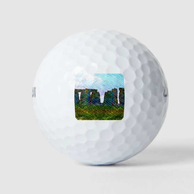 Stonehenge colour golf balls (Front)