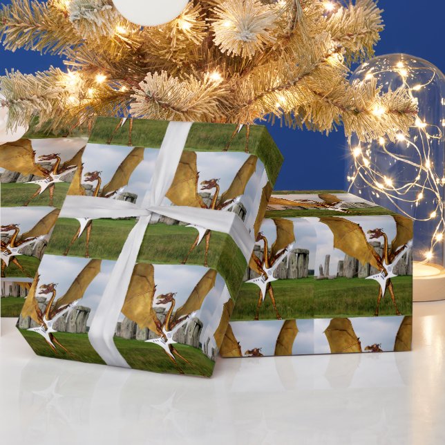 Stonehenge Dragon Wrapping Paper (Holidays)