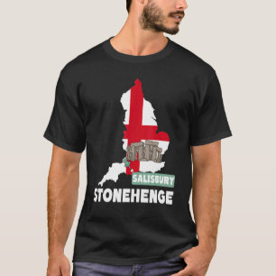 Stonehenge England Souvenir England Map  Stoneheng T-Shirt