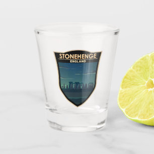 Stonehenge England Travel Vintage Art Shot Glass