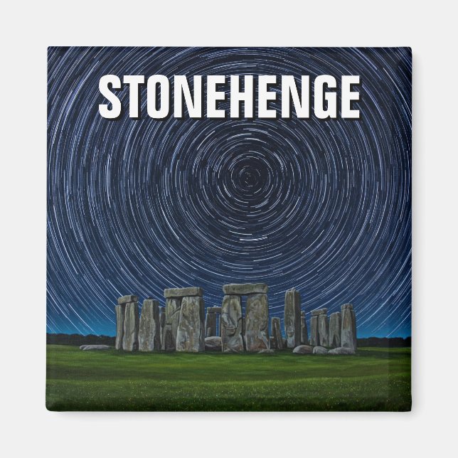 Stonehenge England United Kingdom Startrails Magnet (Front)