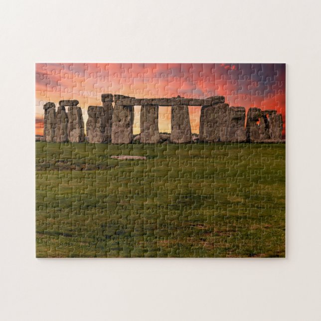Stonehenge in England During Colorful Sunset Jigsaw Puzzle (Horizontal)