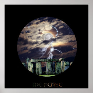 Stonehenge Mystical Druid Art Mytho-Fantasy Poster
