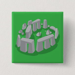 Stonehenge of England 15 Cm Square Badge