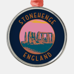 Stonehenge Retro Distressed Circle Metal Tree Decoration