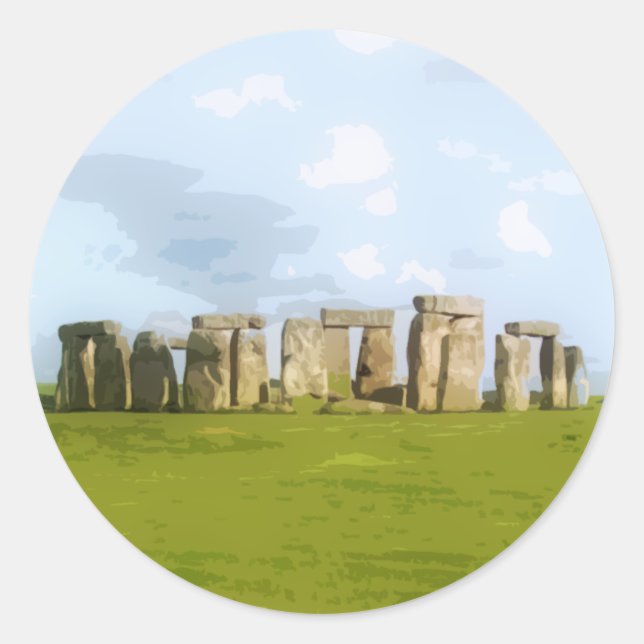 Stonehenge Stone Circle Monument Classic Round Sticker (Front)