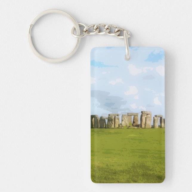 Stonehenge Stone Circle Monument Key Ring (Front)