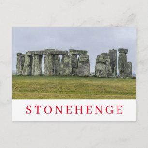 Stonehenge stone circle view postcard