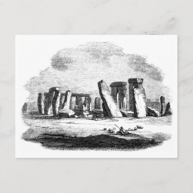 Stonehenge vintage art posctard postcard (Front)