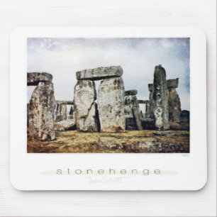 Stonehenge Watercolor Art Mouse Pad