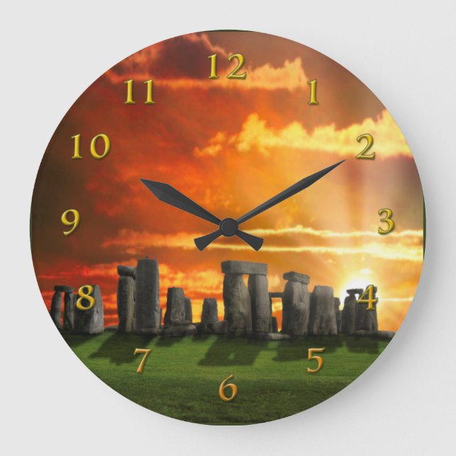 STONEHENGE WINTER SOLSTICE LARGE CLOCK (Front)