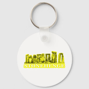 Stonehenge Yellow transp The MUSEUM Zazzle Gifts Key Ring