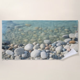 Stones Beach Beautiful Nature Sea Pebbles Shore Towel