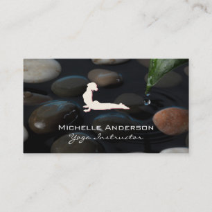 Stones in Pond Yoga Pose Business Card