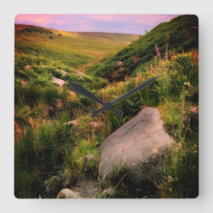 Stones , in the hillside square wall clock