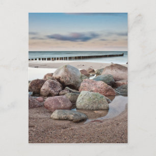 Stones on shore of the Baltic Sea Postcard