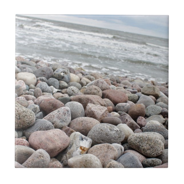 Stones on the beach / Baltic Sea / island of Rügen Tile (Front)