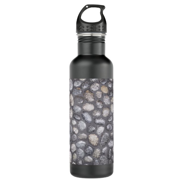 Stones Pebbles Rocks Water Bottle (Front)